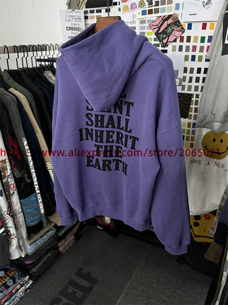 Purple Angel Printed Hoodie Men Women Best Quality Pullovers