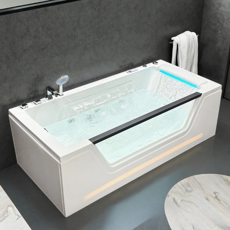 New acrylic double rectangular 1.8 meters massage surf hotel B & B large bathtub bubbles