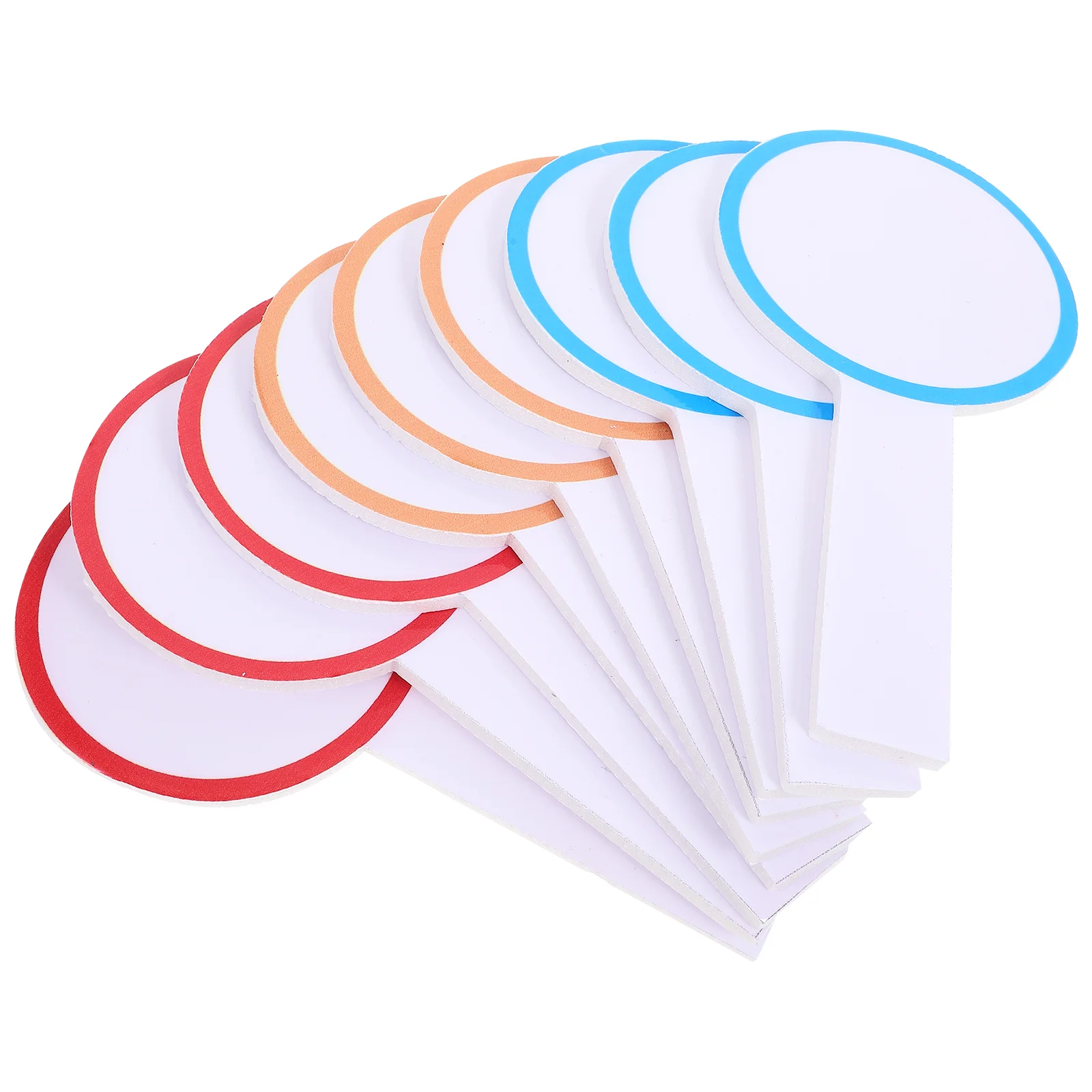 20 Pcs Mini Blank Calling Board Auction Children's Classroom Voting Mixed Colors 20pcs Whiteboards for Students Paddles