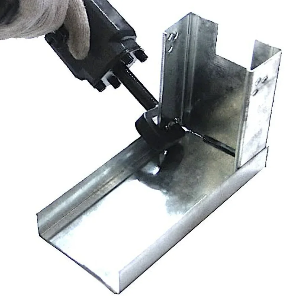 fgyPneumatic Light Steel Keel Clamp Punch Pliers Riveting-Free Keel Forceps Air Crimper Plasterboard Drywall Tool
