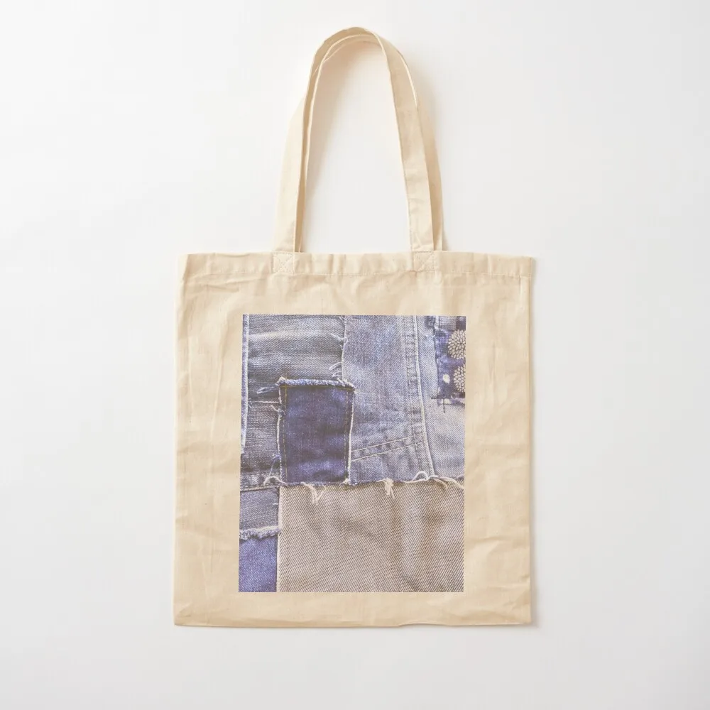 Denim Patchwork Tote Bag Reusable bags ecological bags hand bag