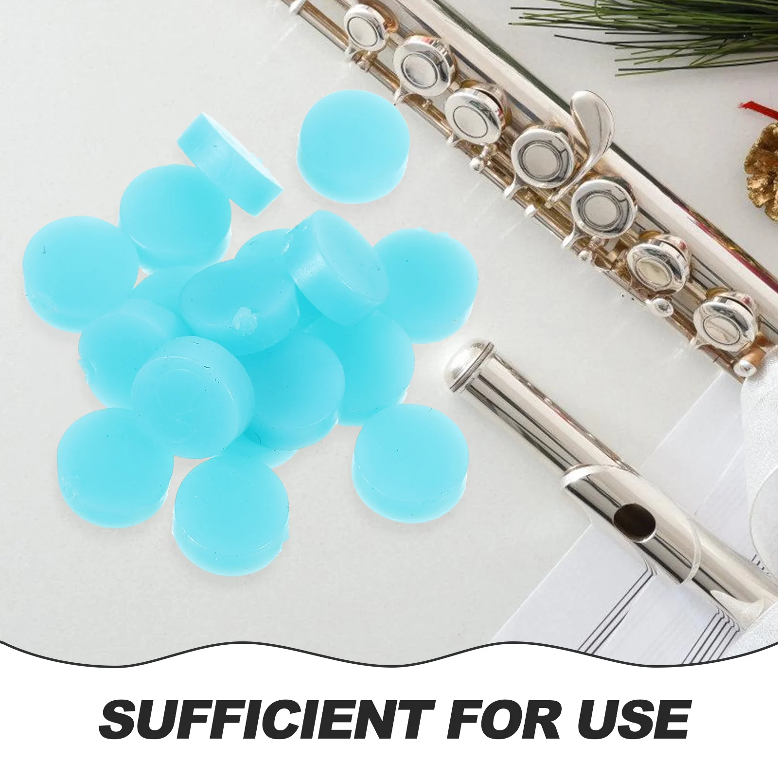 

20pcs Plugs Silicone Open Hole Flute Covers Replacement Parts Green Color Flute Accessories Key Covers Instrument Plugs