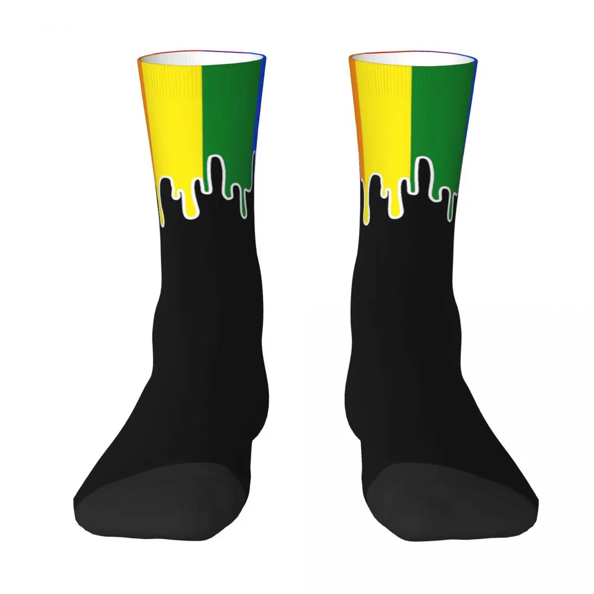 Flag Drip Design Gay Pride LGBT Love Unisex Winter Socks Outdoor Happy Socks street style Crazy Sock