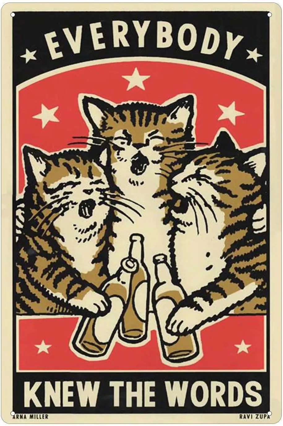 New Funny Metal Sign Cat Biscuits Retro Vintage Bar Signs Tin Sign Vintage Art Metal Poster Retro Vintage 8x12 inch sign