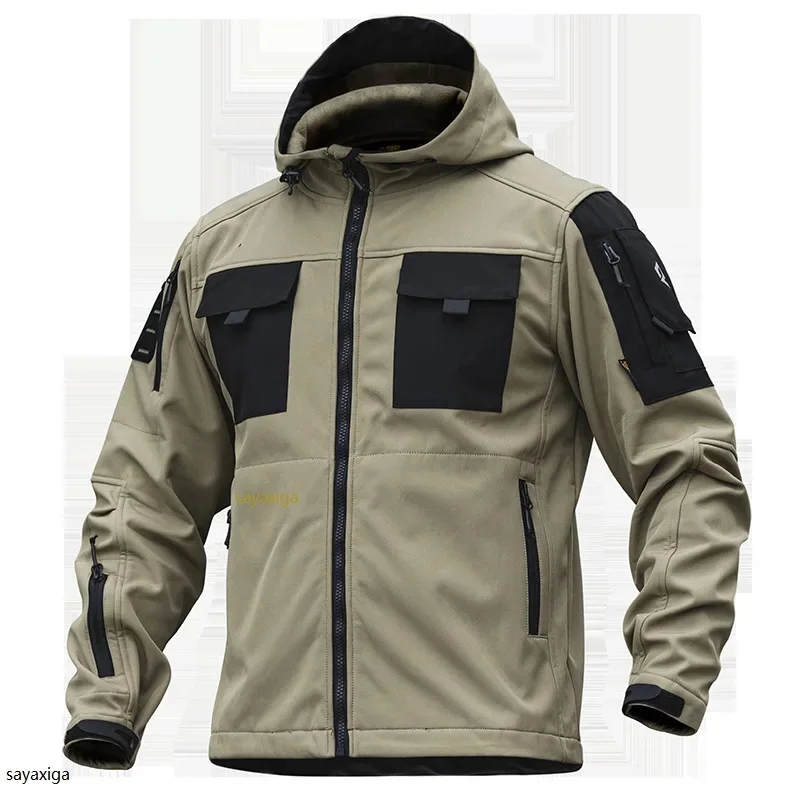 

Shark Skin Tactical Jackets Men New Soft Shell Waterproof Windproof Hooded Jacket Outdoor Function Uniforms Multi-pockets coats