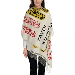 Personalized Print Yayoi Kusama Abstract Art Scarf Women Men Winter Fall Warm Scarves Shawl Wrap