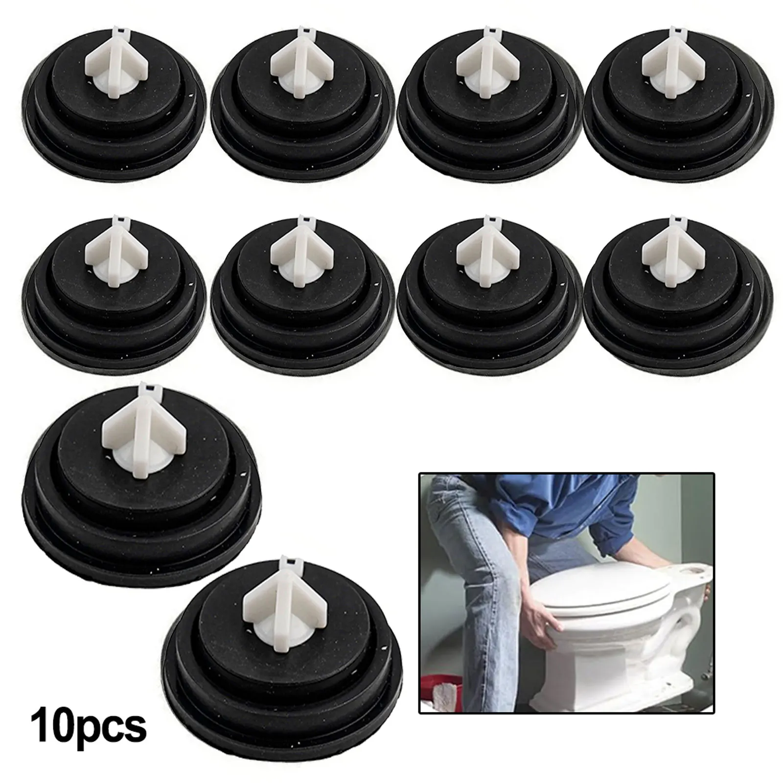 

10pc Toilet Rubber Diaphragm Washer For Siamp Fill Valves Ballvalve Replacement Black Bidet Attachments 27*15mm