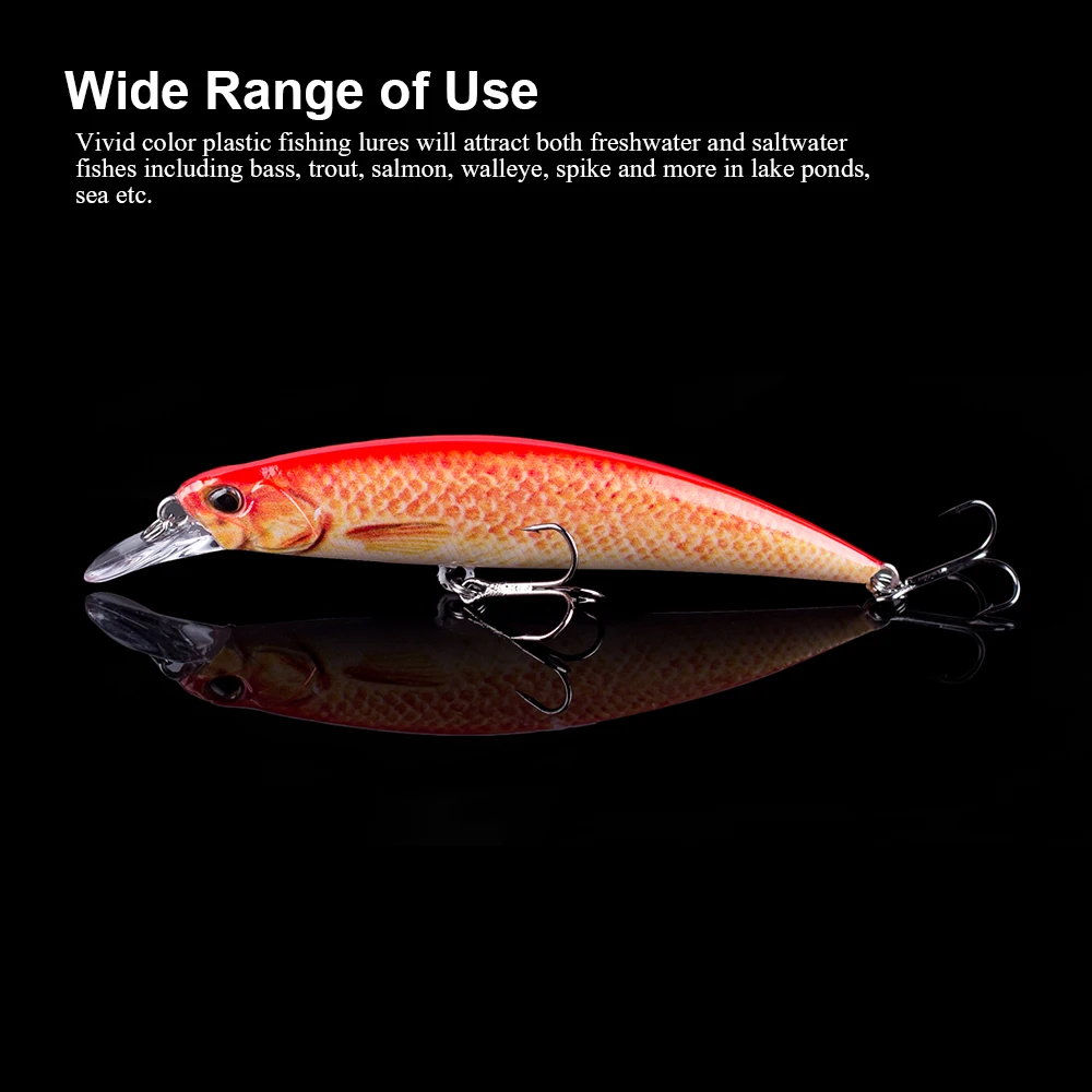 Hanlin 11cm 15.5g Pencil Bait Topwater Swimbaits Floating Plastic Hard Body Minnow Rattle Wobble Fishing Lure Pike Bass Tackle