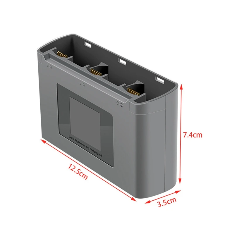 อุปกรณ์เสริมโดรนแบตเตอรี่โดรนหน้าจอมีสีสันหน้าจอดิจิตอลฮับชาร์จสองทางที่ชาร์จแบตเตอรี่ USB DJI Mini SE