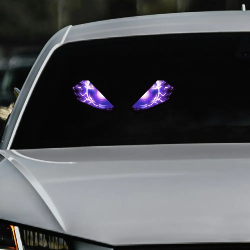 Creative Car Demon Eye Light Cool Flashing Solar Warning Light Safety Dynamic LED Atmosphere Light Auto Decoration
