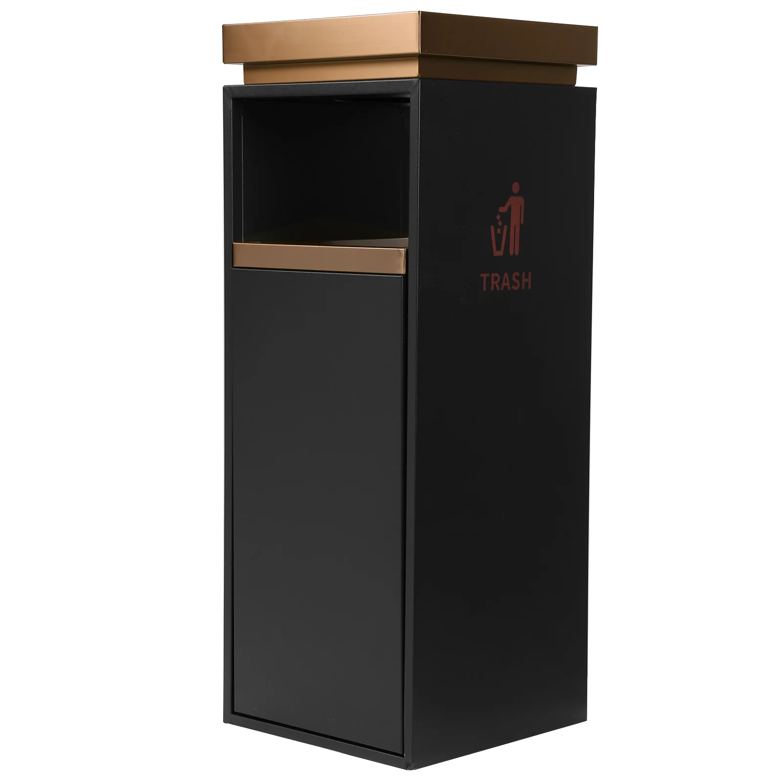 

Stainless Steel Garbage Can with Ashtray/Lid with Removable Inner Bucket 29.53x11.02x11.02in for Office Hotel Lobby Patio