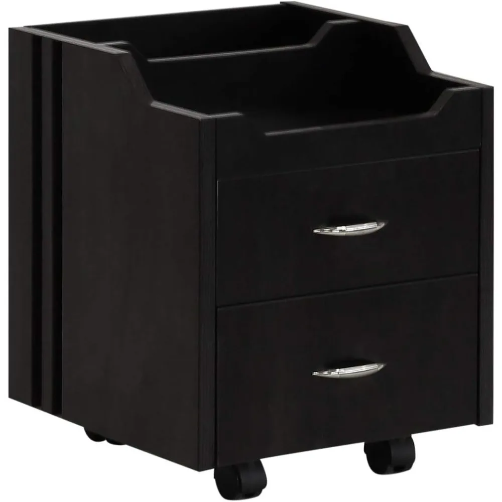 

Top Pedicure Cart, 2 Spacious Utility Drawers, Heavy-Duty Locking Swivel Casters, Sleek Modern Design, Compact Rolling
