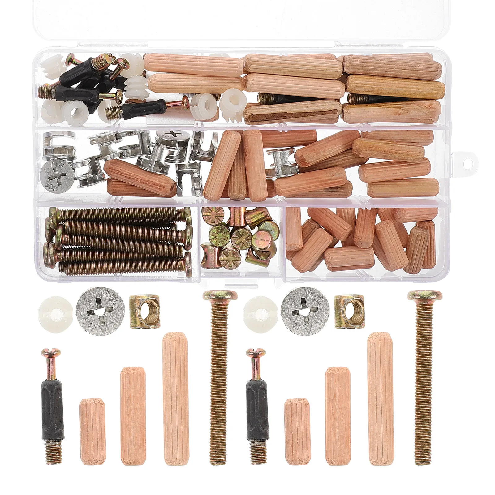 95-teiliges Möbelverbinder-Set – Furniture Hardware Barrel Nut Bewertung und Preis