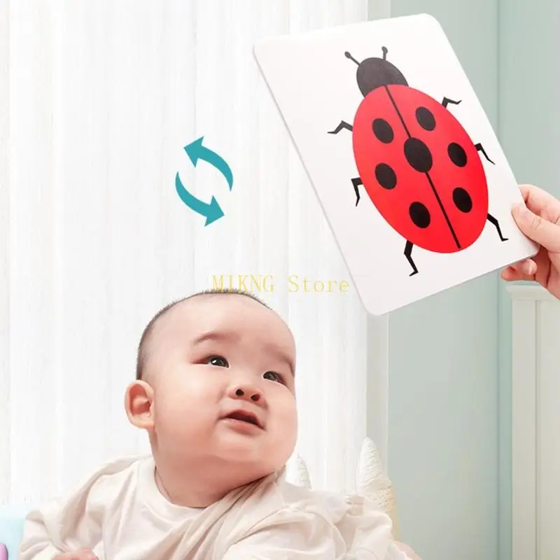 Wysoki kontrast Baby Flashcards czarno -białe karty sensoryczne karty sensoryczne najlepsza sprzedaż