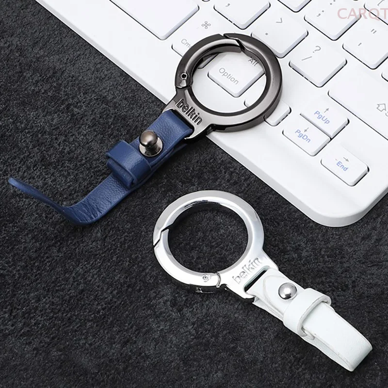 Personalized Anti Loss Key Pendant Leather Keychain Car Key Holder Portable Carabiner Waist Belt Buckle Durable Key Ring For Men