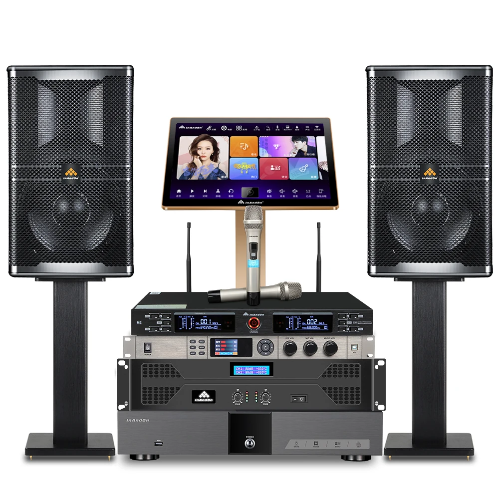 InAndOn KV-V5 Max Karaoke Machine System KTV Professional Karaoke Player High-power Amplifiers and Speakers Karaoke System Set