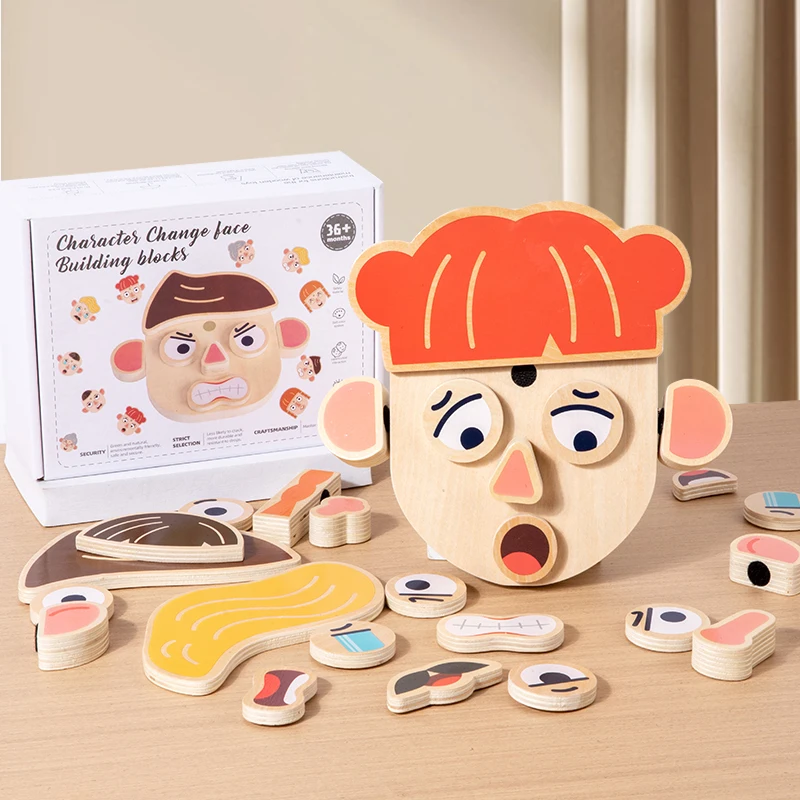 Blocs de construction à changement de visage : mélanger et assortir les caractéristiques du visage pour créer des expressions - les enfants ont un jeu d'explosion avec ces remplis amusants