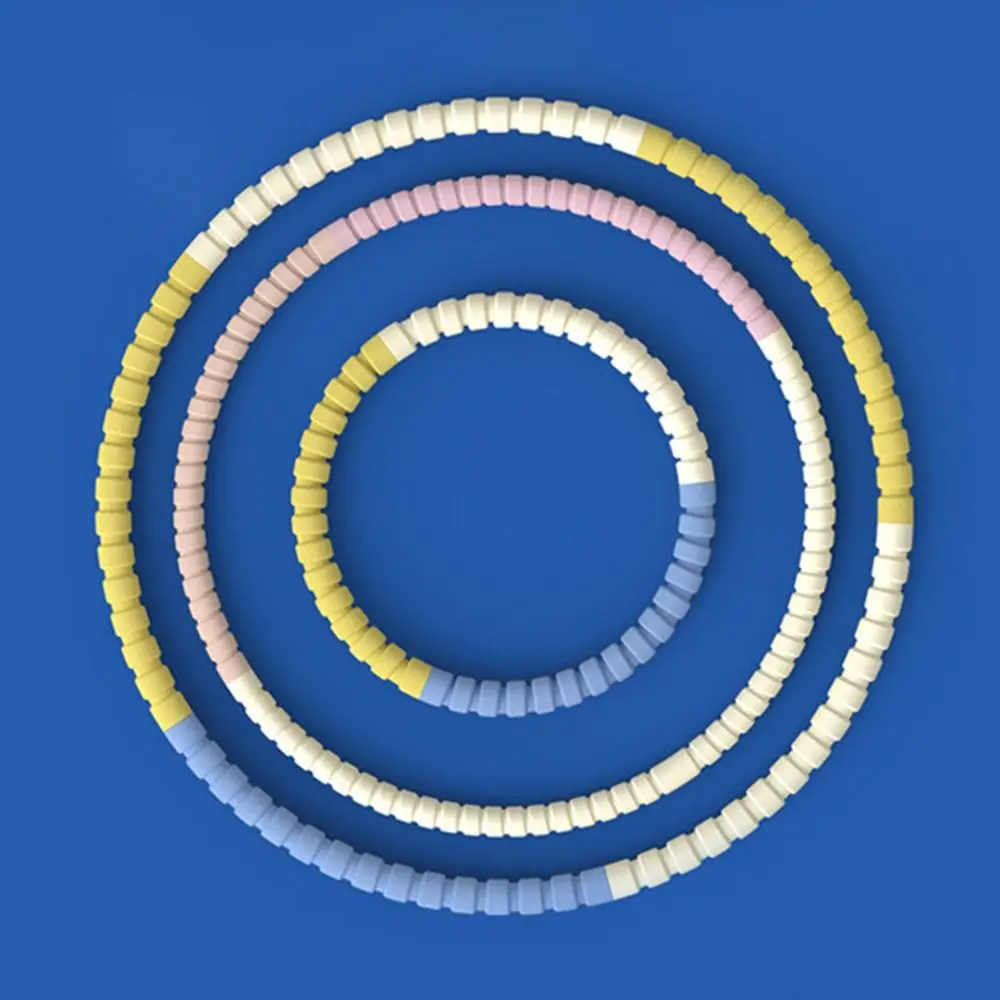 

Detachable Yoga Fitness Hoops Foam Padded Adjustable Slimming Sport Hoop 3/4/5/6 Sections Soft Weighted Exercise Hoops Burning