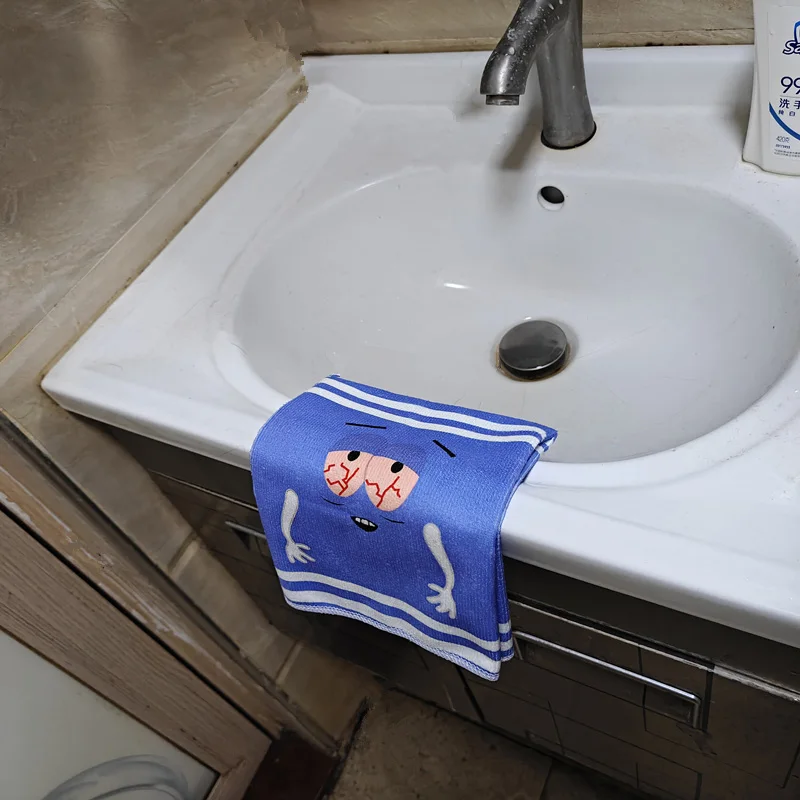 Cute cartoonTowelie Hand Towel Quick-Dry Polyester Woven Dish Cloth Super Soft Fantasy Themed Oblong Towel for Kitchen Bathroom