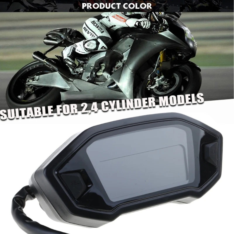 

Регулируемый цифровой дисплей, термометр, спидометр, универсальный инструмент для мотоцикла, инструмент для модификации мотоцикла