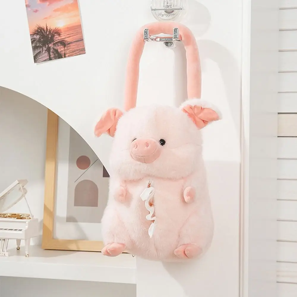 

Cartoon Plush Napkin Box Soft Animal Shape Wall Hanging Napkin Dispenser Groundhog Reusable Cute Pig Paper Towel Dispenser