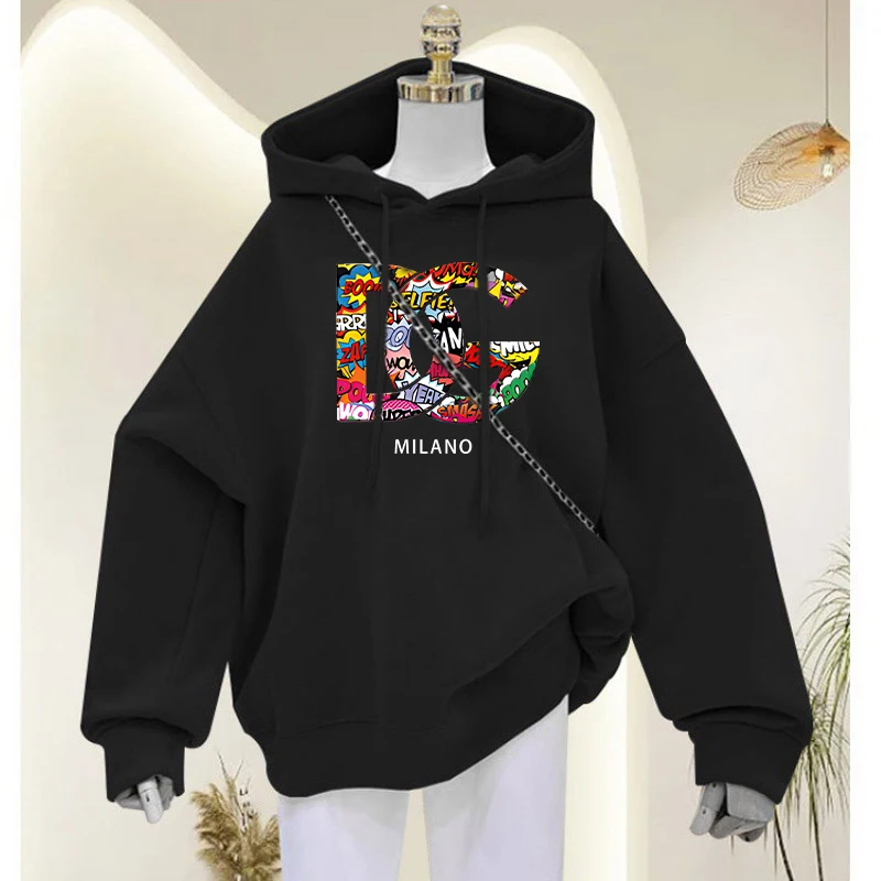 Newest Women Tracksuit Hoodie Personaliz Printed Vintage Clothing Fleece Hooded Sweatshirt Woman Hip Hop Long Sleeves Streetwear