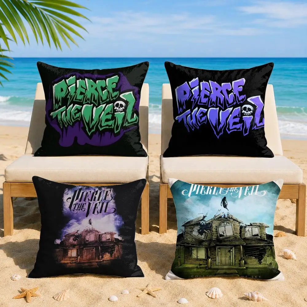 Pierce The Veil Cushion Cover Soft Short Plush Double-Sided Printing Home Decor Machine Washable Pillow Case Gift