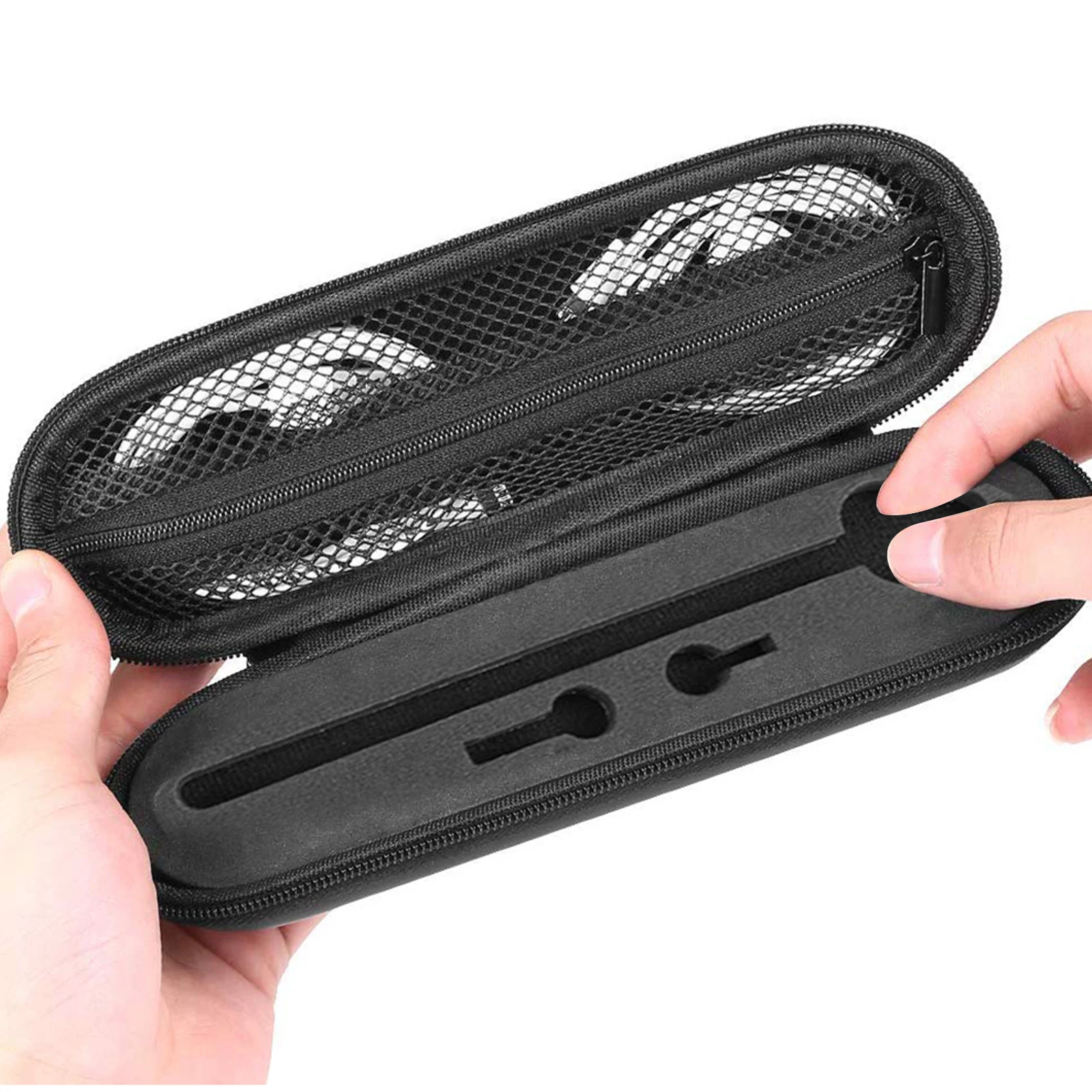 

Stylus Pen Case Compatible Pencil 1 2 Black Professional Storage Holder Charging Cable Mesh Pocket Removable Sponge