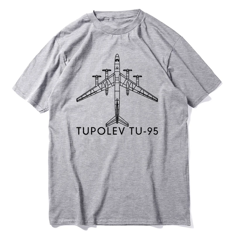 Summer Cotton O-Neck Short Sleeve Mens T Shirt New S-5XL Russian Warplane Tupolev Tu-95 Bear Strategic Bomber T-Shirt.