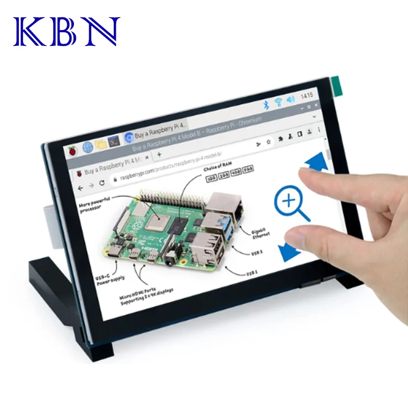 Imagem -06 - Nove-touch Screen Monitor para Raspberry pi Ponto de Tela Capacitiva Driver- 800x480 Pixel Display Ponto 7