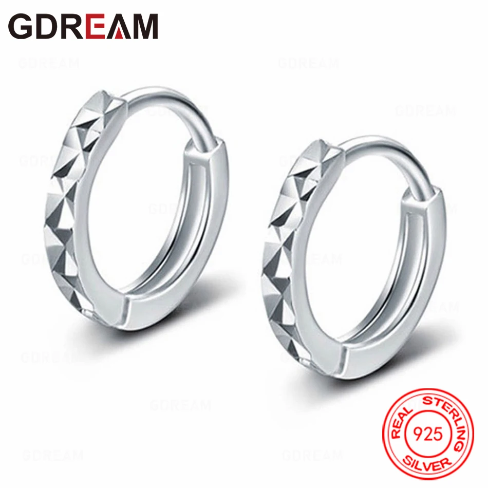 

GDREAM 925 Sterling Silver Round Clip-On Earrings With Engraved Design - Stylish And Elegant Accessories For Women