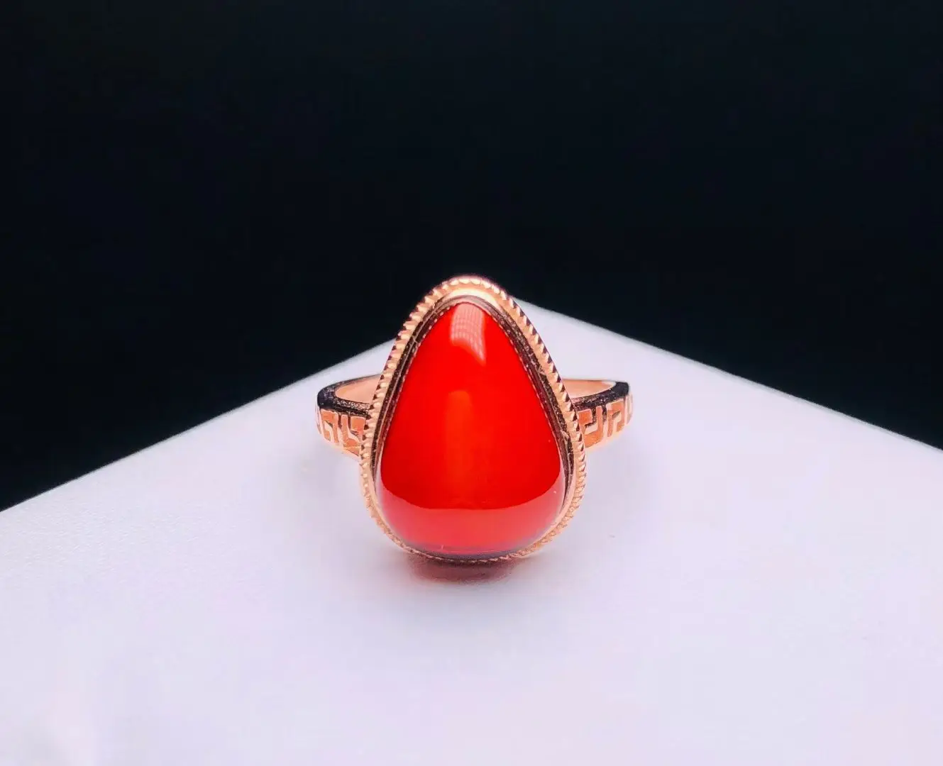 معتمد 925 الفضة الطبيعية البلطيق الأحمر العنبر خاتم مكتنز 18K مطلية بالذهب الوردي بورجوندي اللون 3 قيراط دمعة الأحجار الكريمة والمجوهرات #5