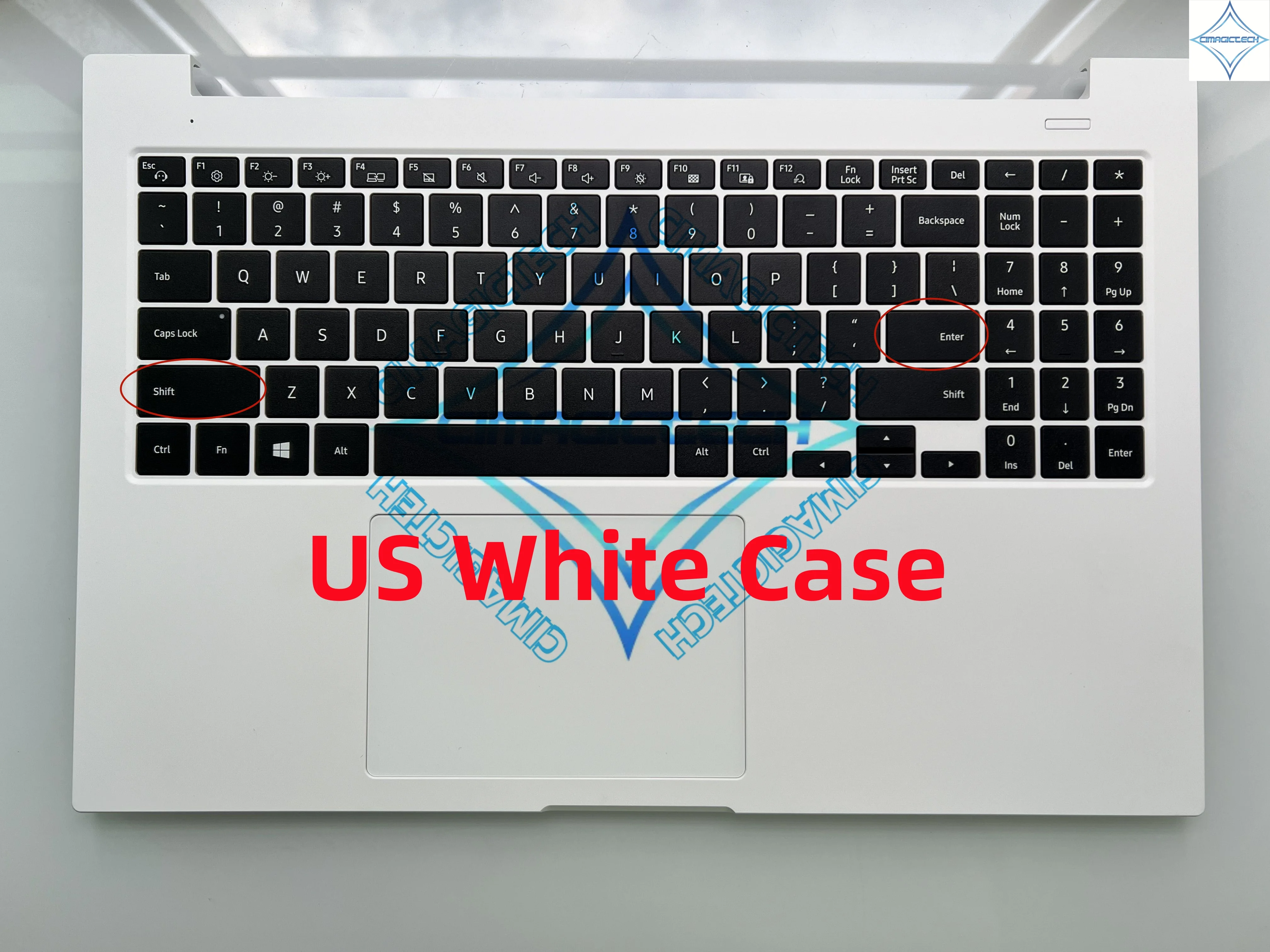 Tampa do teclado com Palmrest Upper Case, BR, EUA, apto para