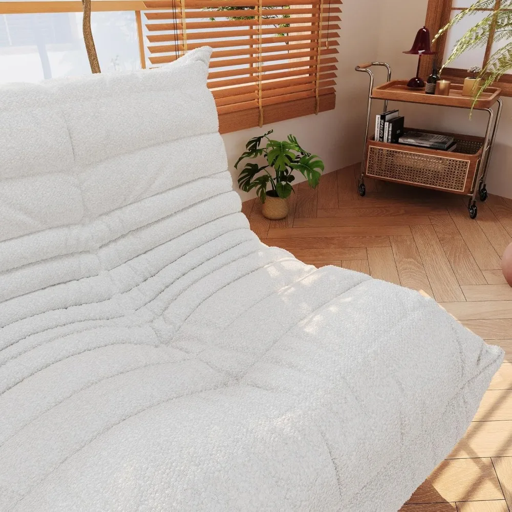 كراسي كيس فول إسفنجية عالية المرونة بحجم الكبار مع قاعدة مضادة للانزلاق للاسترخاء عن طريق النار