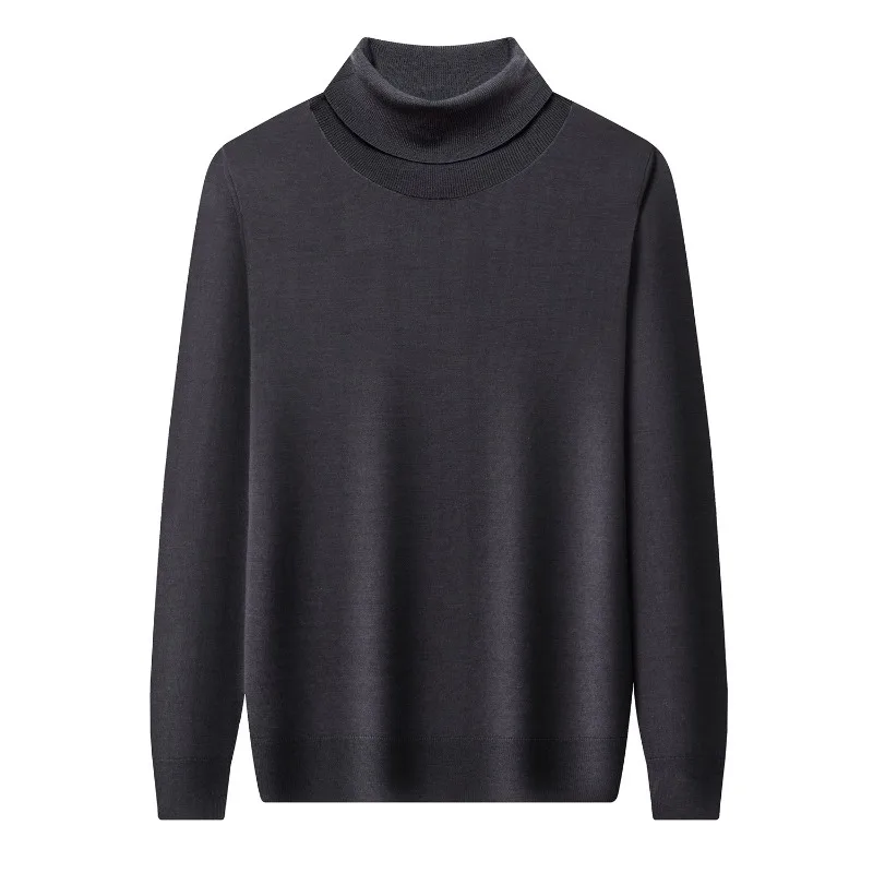 سترة صوف 100% عالية الجودة بياقة مزدوجة للرجال بأكمام طويلة #5