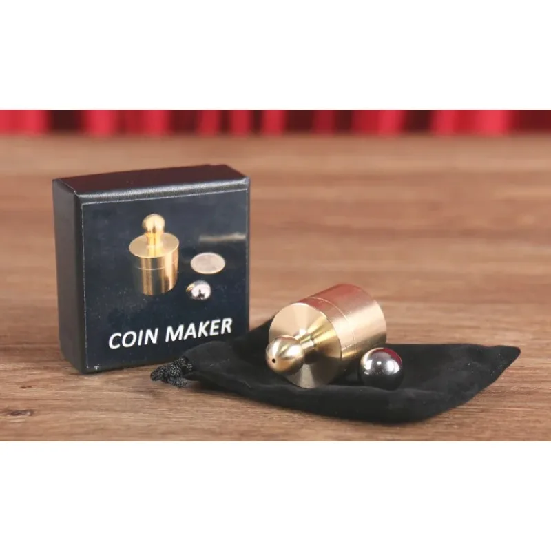 Coin Maker (Brass) Magic Tricks Steel Ball to Coins Appearing Magia Magician Close Up Illusions Gimmicks Props Mentalism Magica