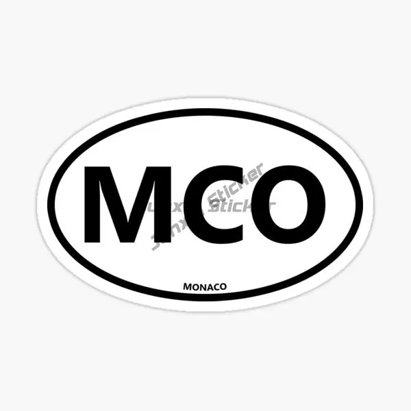 MCO MC موناكو البيضاوي العلم رمز خريطة شارة ملصق الفينيل سيارة ملصق للدراجات النارية لاقط جسم السيارة 4x4 على الطرق الوعرة ذاتية اللصق مائي
