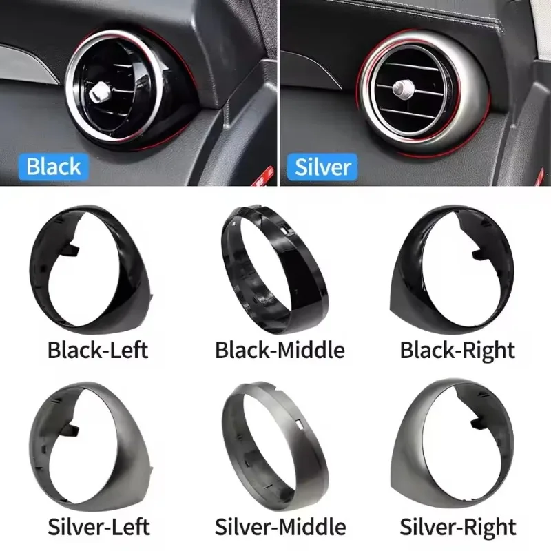 Car Front Air Conditioner Vent Grille Outlet Trim Cover For Mercedes W205 W253 For Benz C GLC Class C180 C200 GLCC260 GLC300