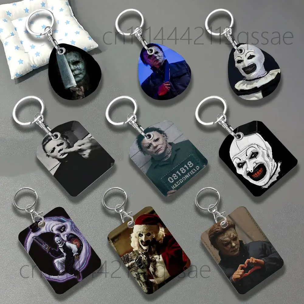Michael Myers Horror Halloween Magnetic keychain case For Apple Airtags, also suitable for Pandora Tag dog tracker devices