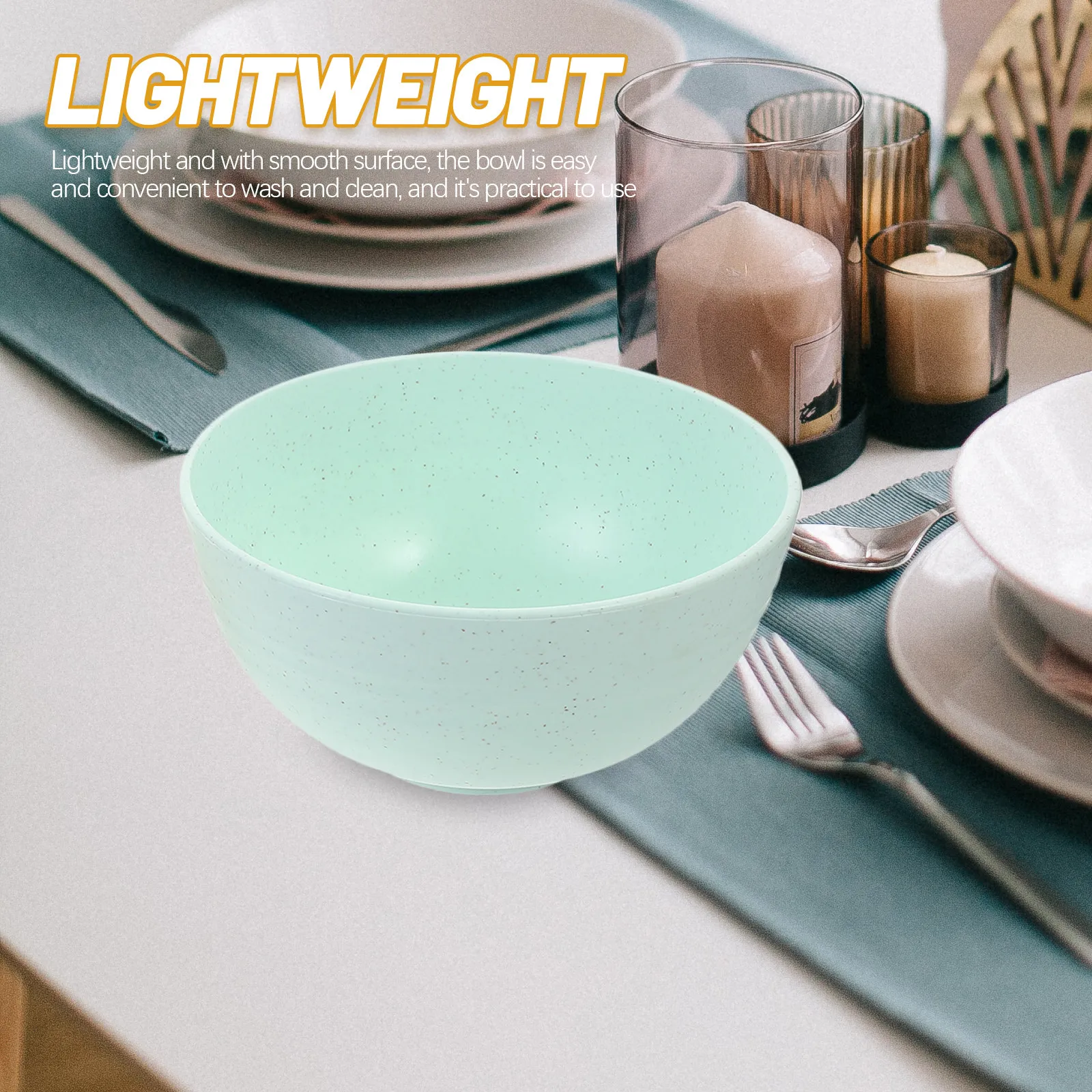 Juego de 4 Tazones de Cereal de Plástico Irrompible, Aptos para Microondas y Lavavajillas, Superficie Lisa y Ligera, Multiusos para Arroz, Sopa y Postre