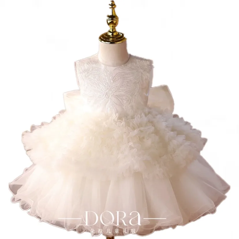 Hochwertiges Kinder-Abendkleid für Auftritte, Hochzeiten, Geburtstagsfeiern und Festlichkeiten für Mädchen A5077 Großhandel – Detail 8