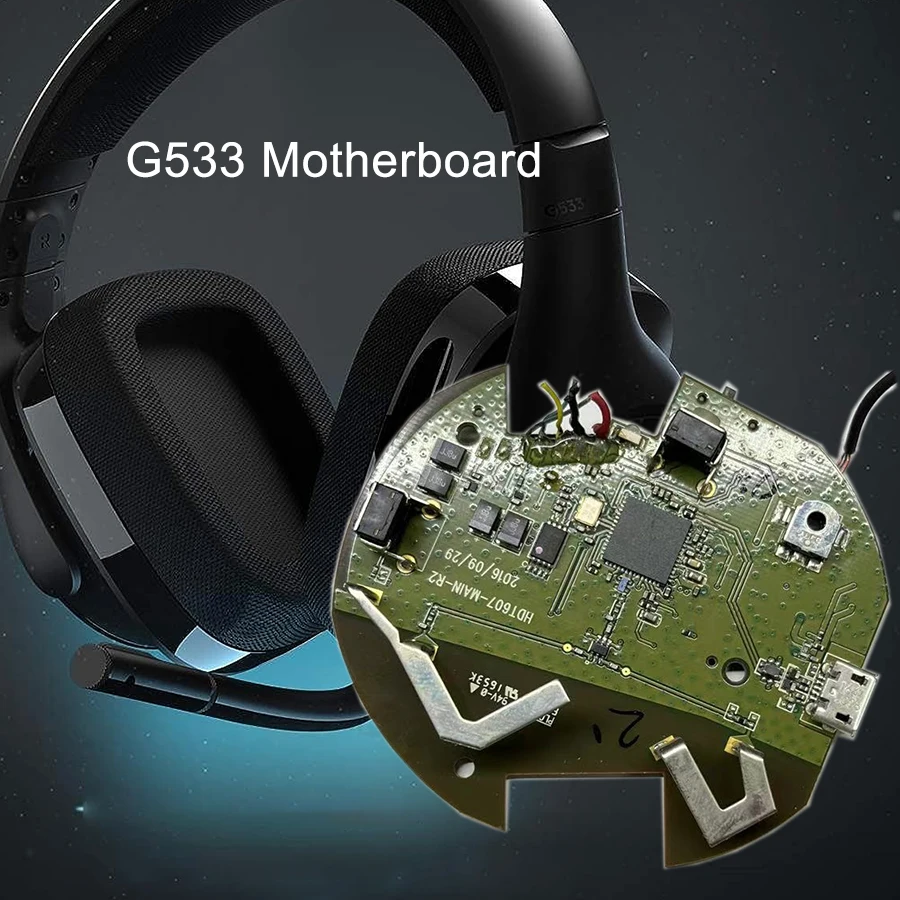 Original Headphone Montherboard Of Logitech G533 Wireless Gaming Headset PCB Circuit Mainboard