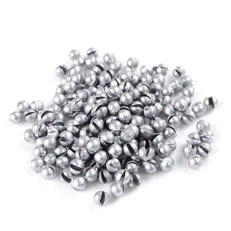 50pcs/100pcs Open Bite Lead Sinkers Split Shots Sinker Fishing Weights 0.2-2.1g 11 sizes Plumb Bob Auxiliary Fishing Tackle