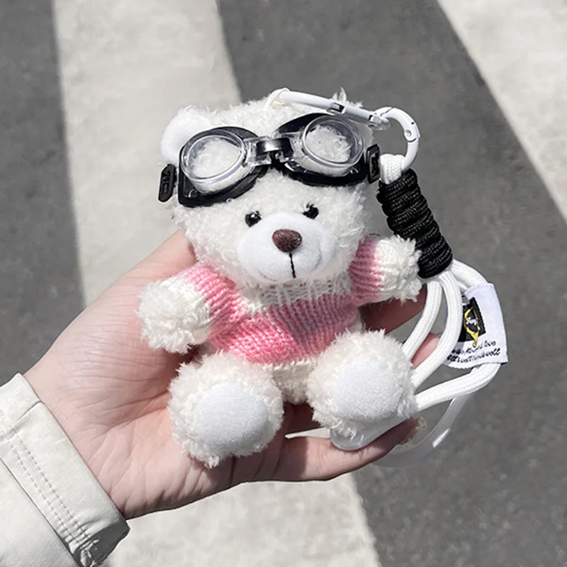 Llaveros de oso pequeño para bolso, llavero Kawaii con oso de peluche de alta calidad, accesorios para muñecas