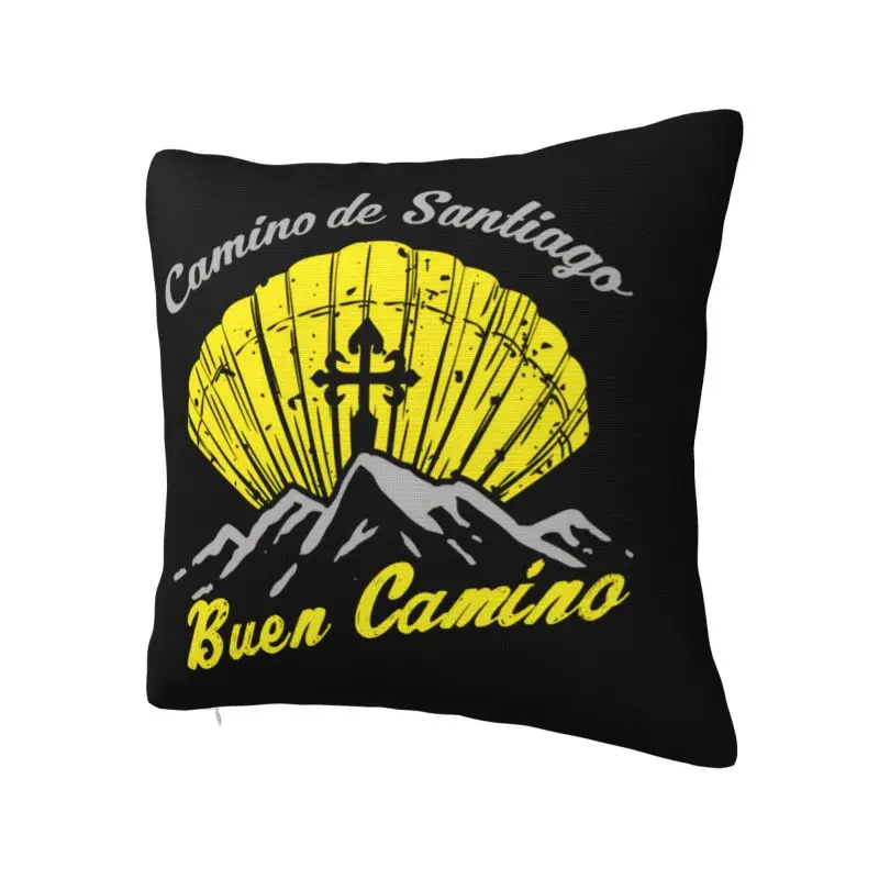 Modern Buen Camino De Santiago Cushion Cover 45*45 cm Soft Throw Pillow Case Bedroom Decoration Sofa Chair Pillowslip
