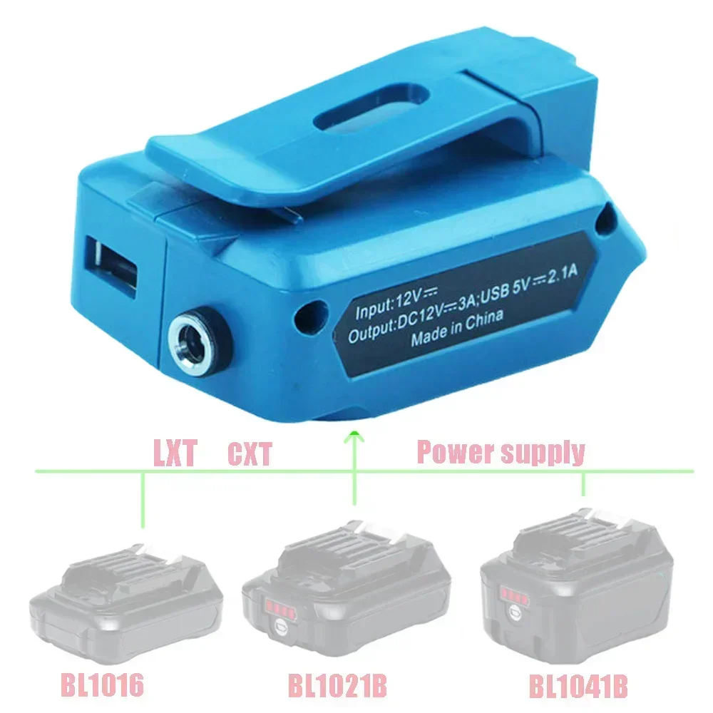 Componente Adaptador de Alimentação, Conversor SKD para Makita, 12V, 10.8V, Bateria de Lítio, Dispositivo USB, Celular, BL1041B, BL1016