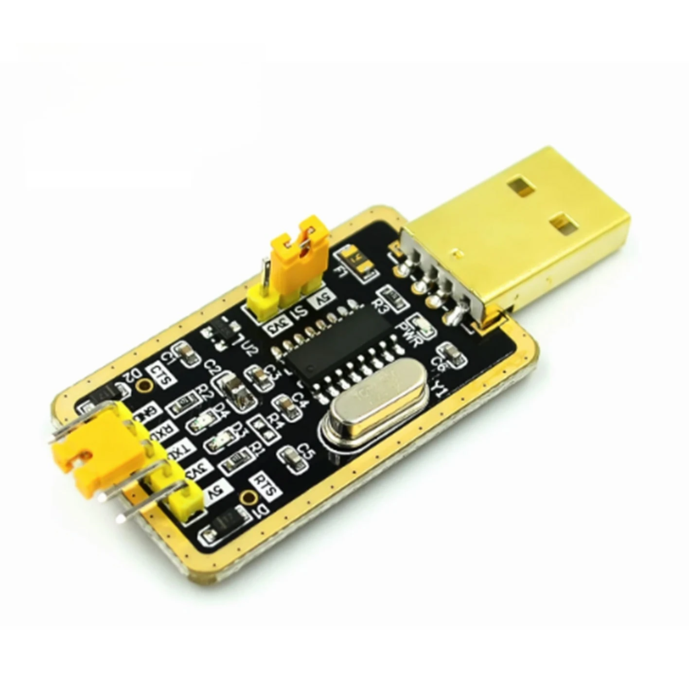 Rich Gold CH340G RS232 to USB conversion module for serial port upgrade - Enhanced version - Small board TTL flashing cable