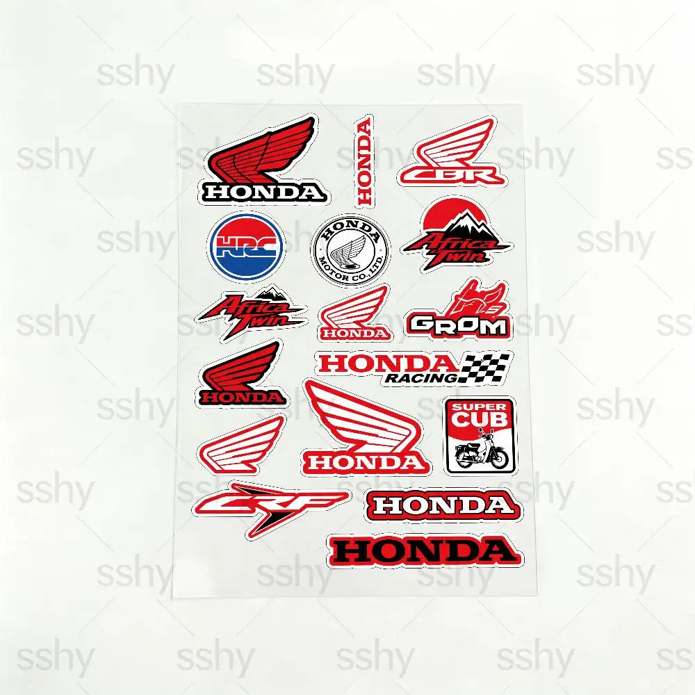 

Водонепроницаемые светоотражающие наклейки H WING для мотоциклов Honda HRC, легко снимаемые, для мотоциклов и автомобилей