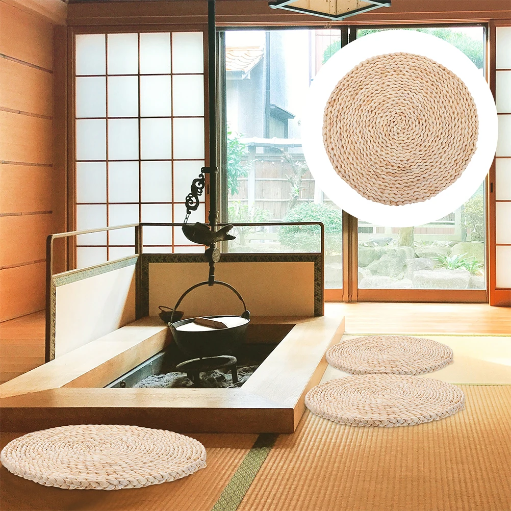 

1Pcs Eco Friendly Rattan Seat Cushion Woven Rounded Mat Comfortable Home Hotel Shop Use Woven Rattan Cushion