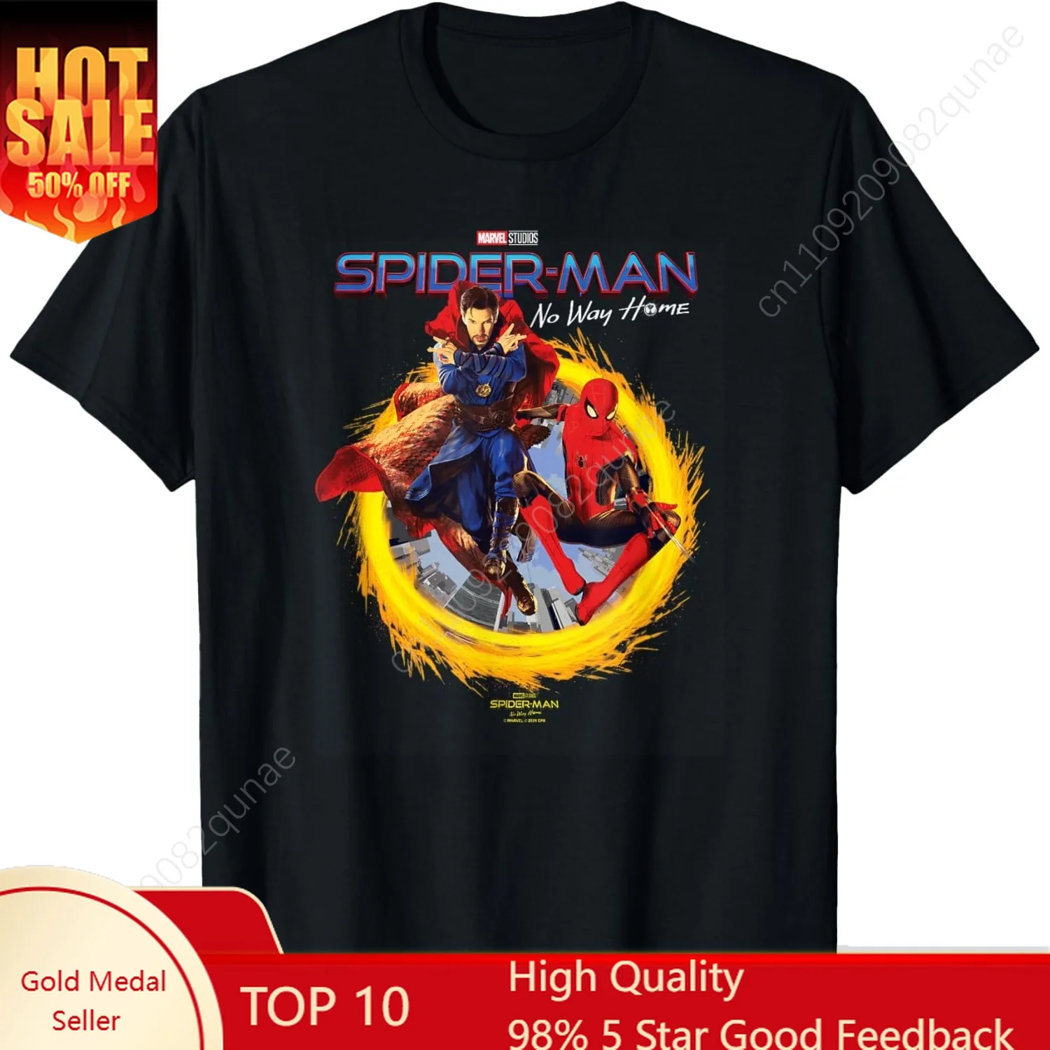 

Marvel Spider-Man No Way Home Spidey Doctor Strange Poster Unisex T-Shirt
